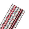 Rouleau de papier d'emballage pour les Fêtes – Folk – Motif choisi au hasard – 1 rouleau par commande - Édition anglaise