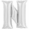 Ballons en forme de lettre en argent 14 " - N