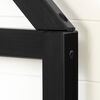 Sweedi Lit avec tête de lit maison Simple Noir mat