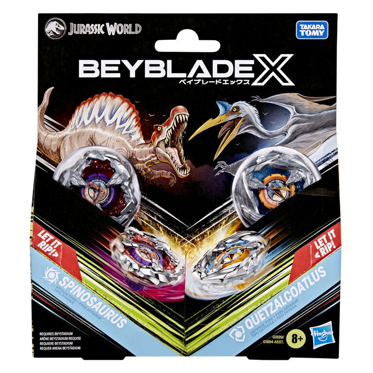 Beyblade X Jurassic World Collab Spinosaurus vs. Quetzalcoatlus Multipack Set