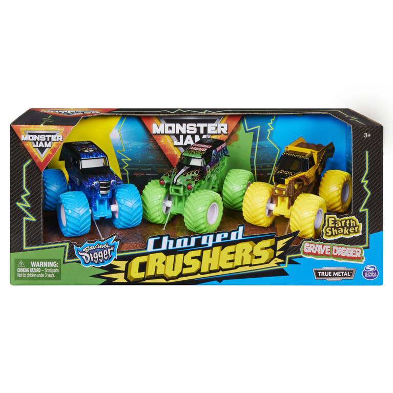Monster Jam, 3-Pack of 1:64 Scale Die-Cast Vehicles (Styles May Vary)