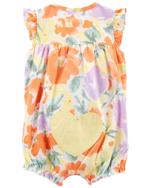 Carter's Floral Snap Up Romper 9M