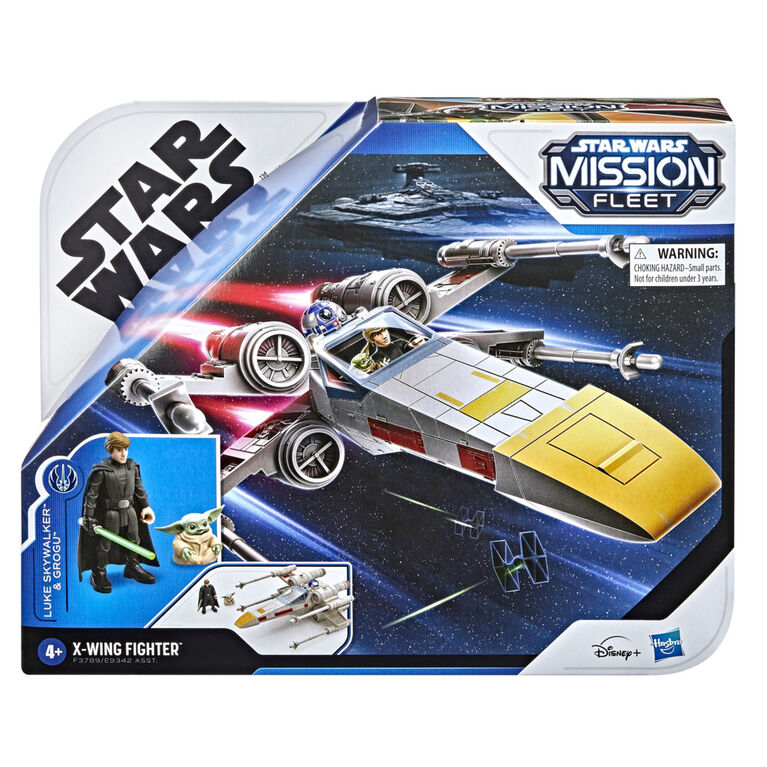 Star Wars Mission Fleet, Luke Skywalker et Grogu X-Wing, Recherche et sauvetage Jedi, figurine de 6 cm avec véhicule