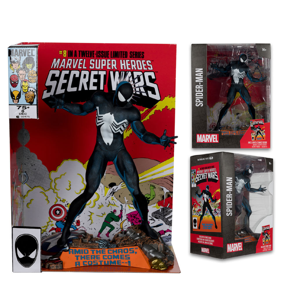 Marvel Spider-Man 1:6th Scale Collectible with Scene & Comic (Marvel Super Heroes Secret Wars #8)