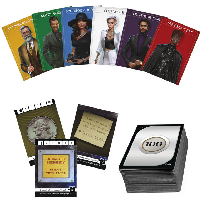 Clue Escape: The Midnight Hotel Board Game, 1-Time Solve Escape Room Games for 1-6 Players, Cooperative Mystery Games