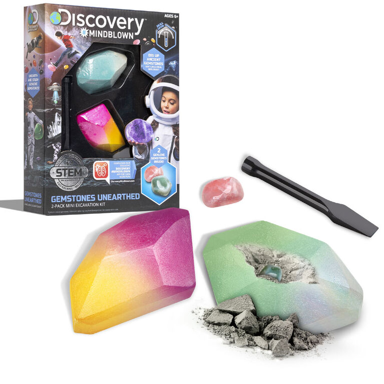 Toy Excavation Kit Mini Gemstone 2pc