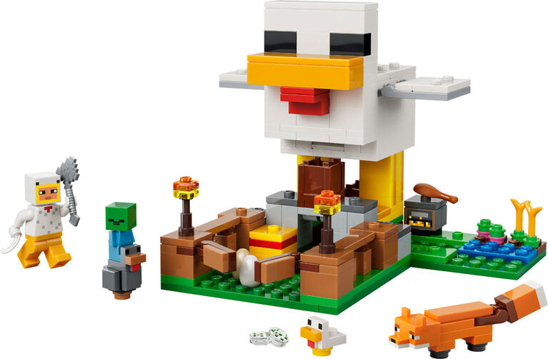 LEGO Minecraft Chicken Farm Building & Pretend Play Toy for Boys, GIrls, & Kids, Ages 7+ - 21585