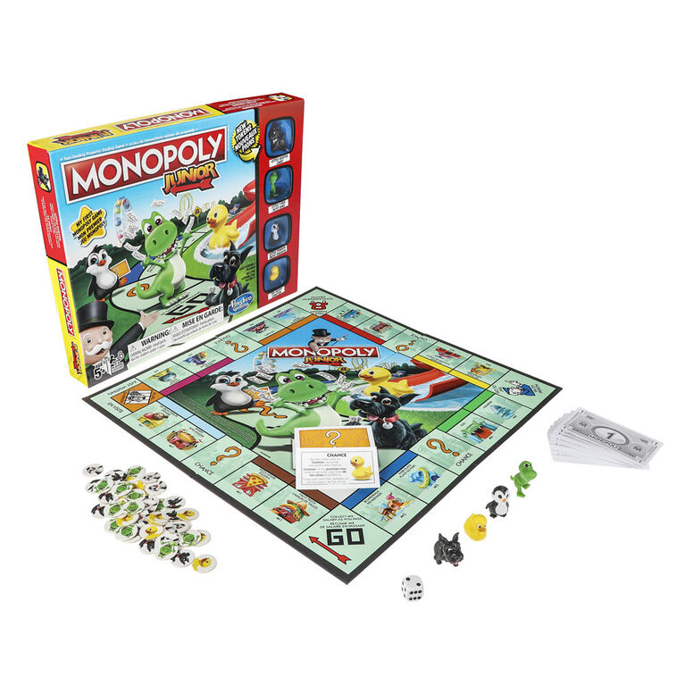 Monopoly Jr de Hasbro Gaming - les motifs peuvent varier