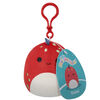 Squishmallows Clip-On 3.5" - Dolan the Red Dino with Green Spots