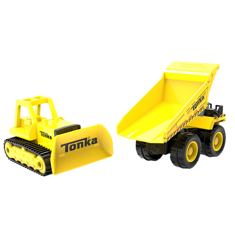 Tonka Metal Movers - Camion à benne basculante et bulldozer