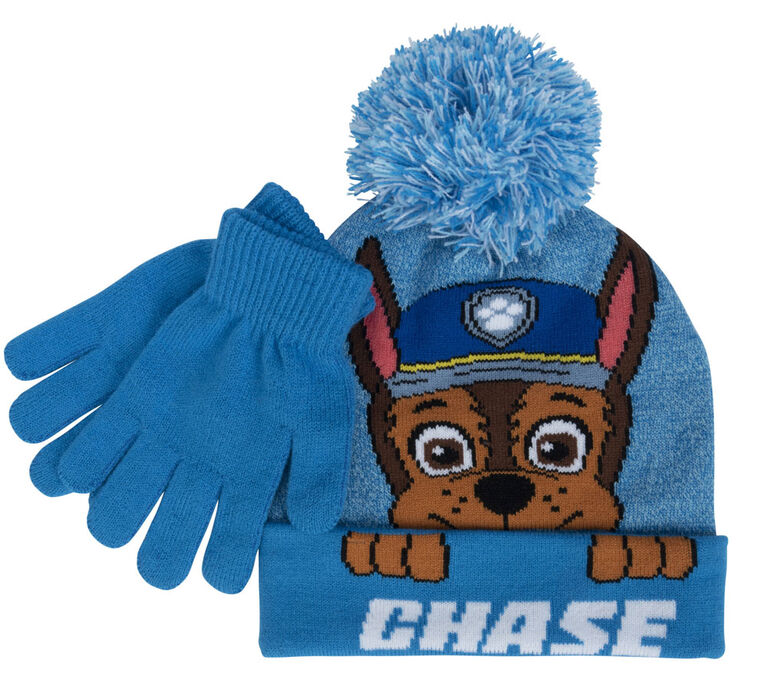 Paw Patrol Chase Hat Mitt Set