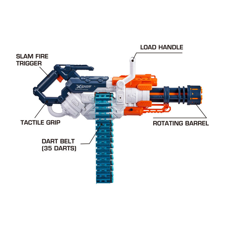 Fusil à fléchettes en mousse Crusher X-Shot Excel (48 fléchettes)