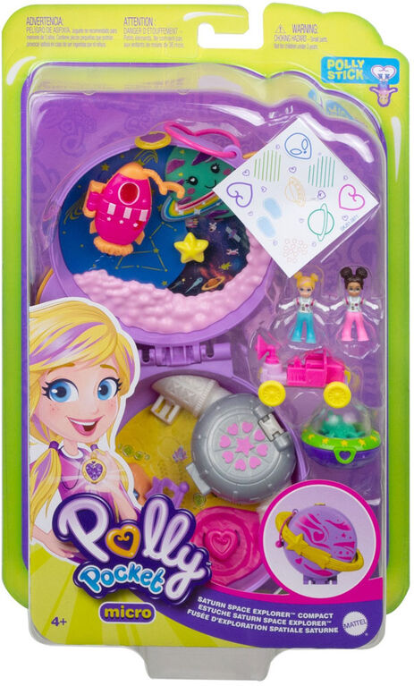 Polly Pocket - Coffret de jeu compact Fusée D'Exploration Spatiale Saturne