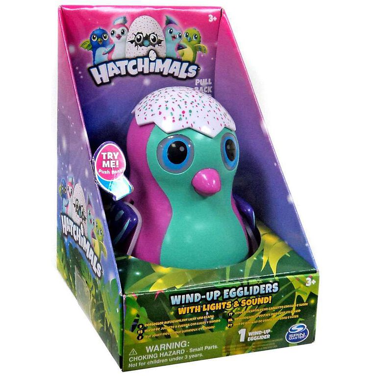 Hatchimals Wind-Up Eggliders With Lights & Sounds - Pink Penguala