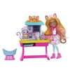 Enchantimals-Poupée et coffret Bêtes Citadines Cabinet du Docteur Chat - Notre exclusivité