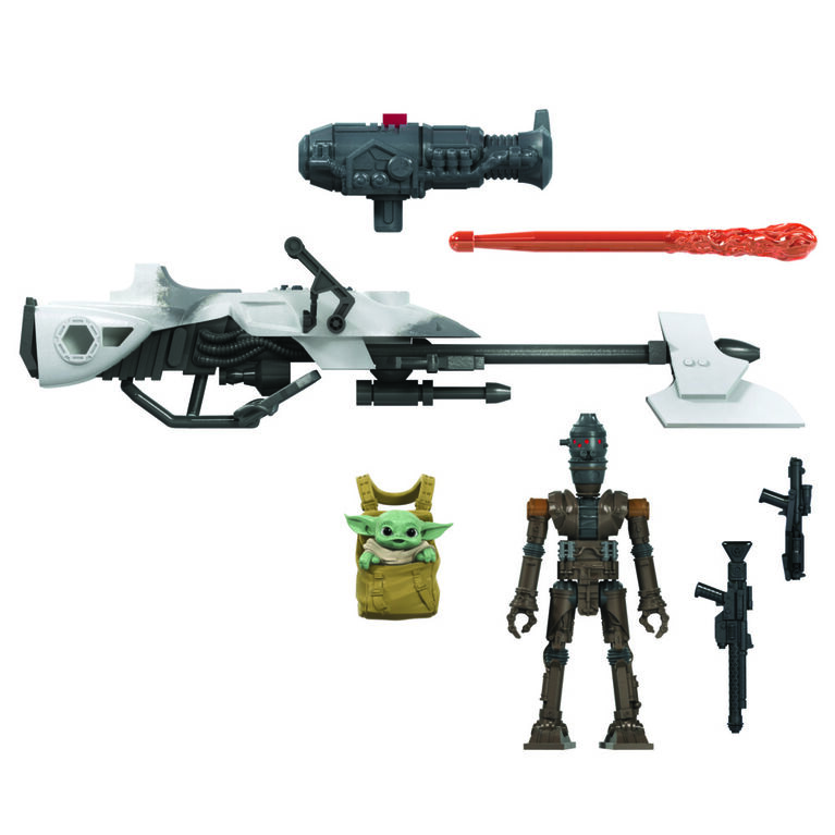 Star Wars Mission Fleet Expedition Class IG-11, The Child, Speeder Bike Toys