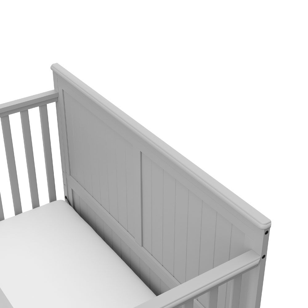 Graco Hadley 4 in 1 Convertible Crib with Drawer Pebble Grey