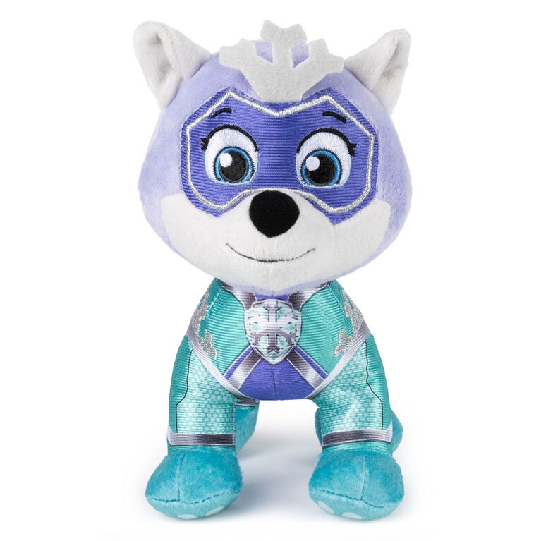 PAW Patrol Mighty Pups Super PAWs Everest, Stuffed Animal Plush, 8 Inch