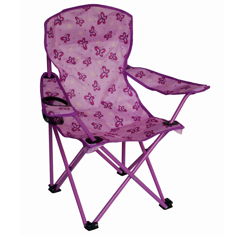Sizzlin' Cool Purple Butterflies Junior Printed Fabric Chair