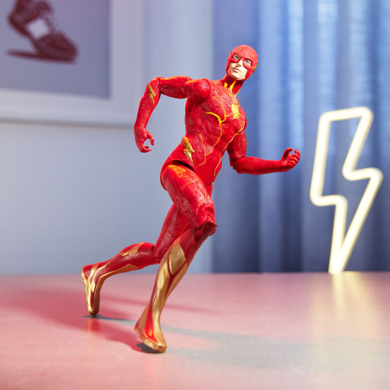 DC Comics, Speed Force The Flash Action Figure, 12-inch, Lights and 15+ Sounds, The Flash Movie Collectible