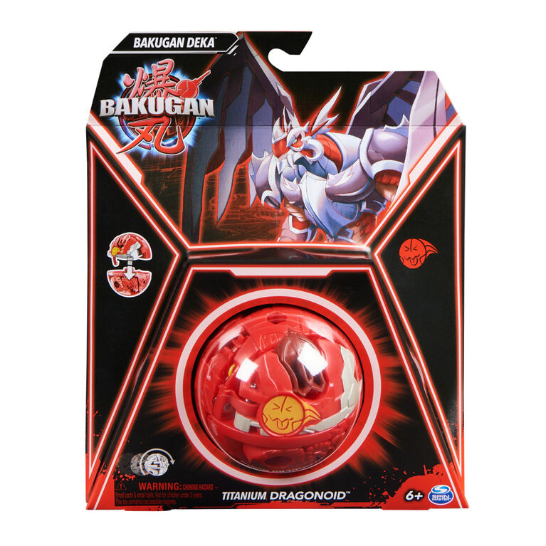 Bakugan Deka, Titanium Dragonoid, Jumbo Collectible, Customizable Action Figure and Trading Cards, Combine & Brawl