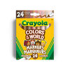 Marqueurs à trait large aux couleurs de la peau Colors of the World Crayola, boîte de 24