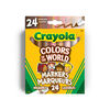 Marqueurs à trait large aux couleurs de la peau Colors of the World Crayola, boîte de 24