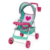 Doll Sarah Stroller, Mint Heart