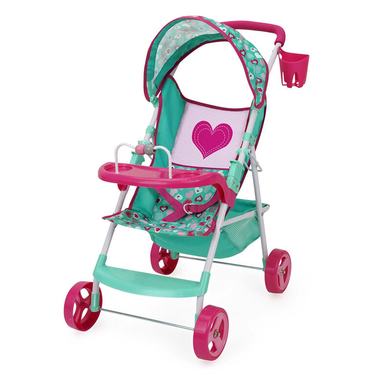 Doll Sarah Stroller, Mint Heart