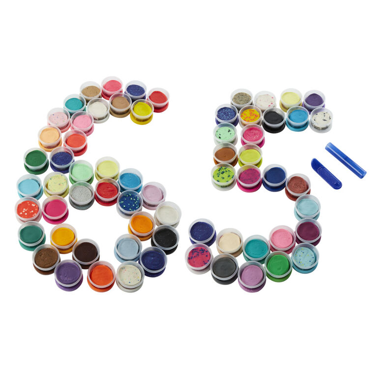 Play-Doh Coffret 65 ans, 65 pots de 28 grammes de pâte à modeler atoxique  - Notre exclusivité