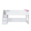 Mobby Loft Bed with Stairs- Pure White