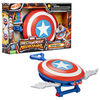 Marvel Mech Strike Mechasaurs Captain America Redwing Blaster, NERF Blaster with 3 Darts, Role Play Super Hero Toys