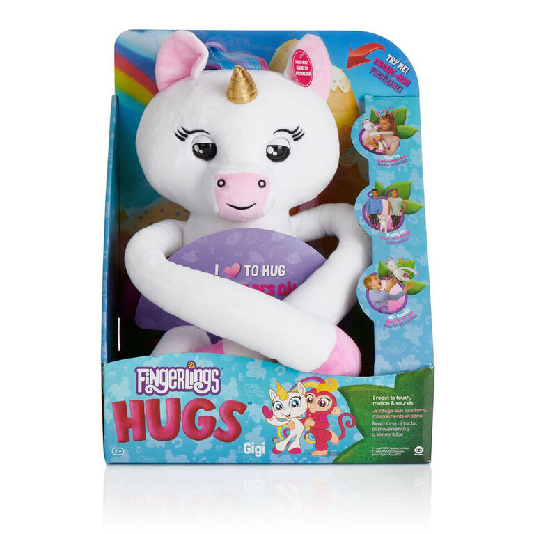Fingerlings Hugs Gigi White Interactive Plush Baby Unicorn