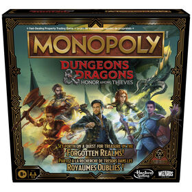 Monopoly Dungeons and Dragons: Honor Among Thieves Game, Inspired by the Movie, DandD Board Game for 2-5 Players