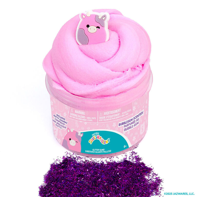 Original Squishmallows Patty the Cow Cloud Slime, Bubble Gum-Scented
