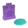 Kinetic Sand, Castle Case avec 453 g de sable à modeler bleu sarcelle, bac de jeu multi-usage et conteneur de rangement, jouets sensoriels
