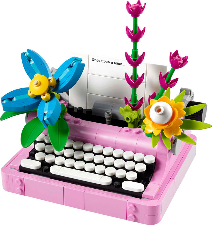 LEGO Creator 3 in 1 Typewriter with Flowers - Building Toy with 3 Building Options, Typewriter, Flowerpot, or Keytar - 31169