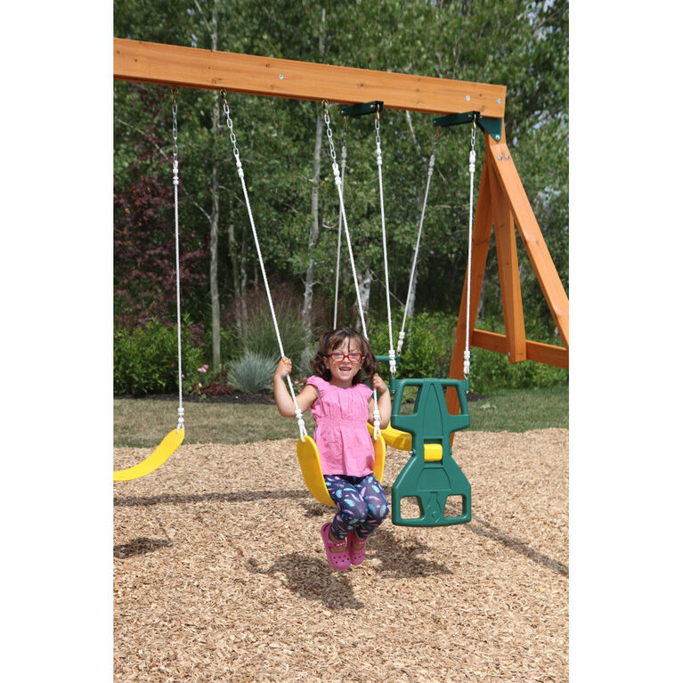 _REMOVE_OOS CLEARANCE_KidKraft Ridgeview Deluxe Clubhouse Wooden Swing