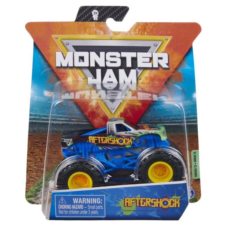 Monster Jam, Official Aftershock Monster Truck, Die-Cast Vehicle, Forces of Nature Series, 1:64 Scale