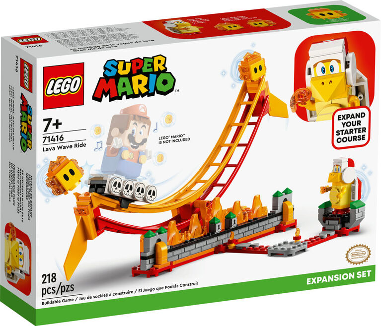 LEGO Super Mario Lava Wave Ride Expansion Set 71416 Building Toy Set (218 Pieces)