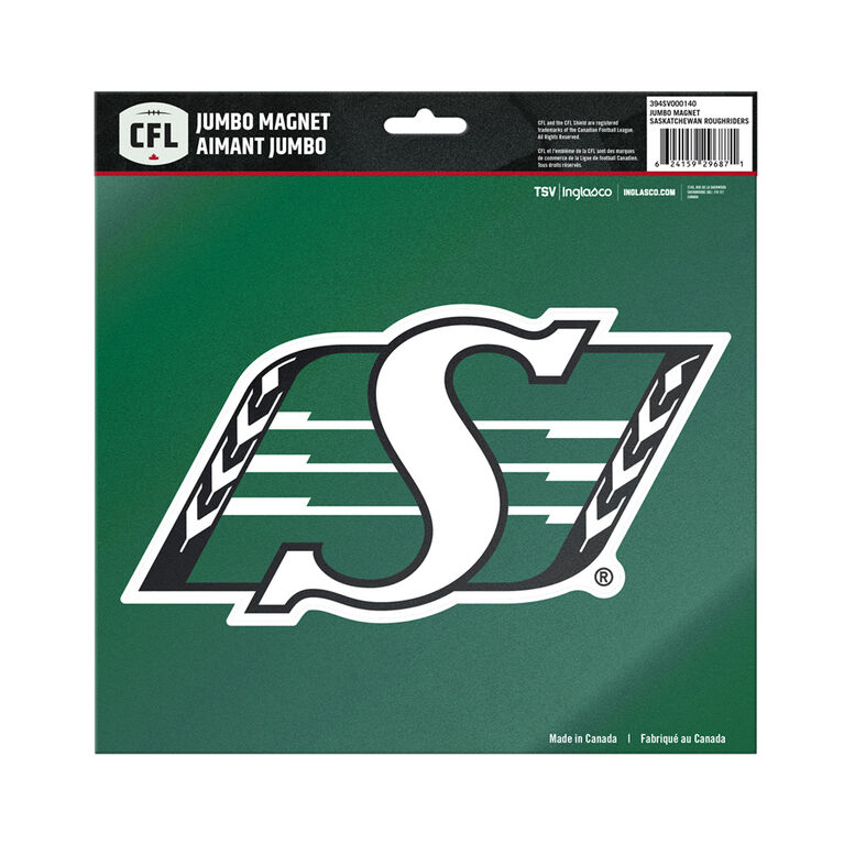 CFL Saskatchewan Roughriders Jumbo Magnet