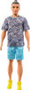 Barbie Fashionistas Poupée Ken, cheveux bruns, tenue Paisley