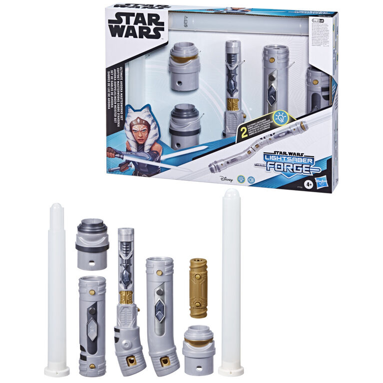 Star Wars Lightsaber Forge, coffret Masterworks sabre d'Ahsoka, sabre laser électronique personnalisable, jouets Star Wars pour enfants - Notre exclusivité