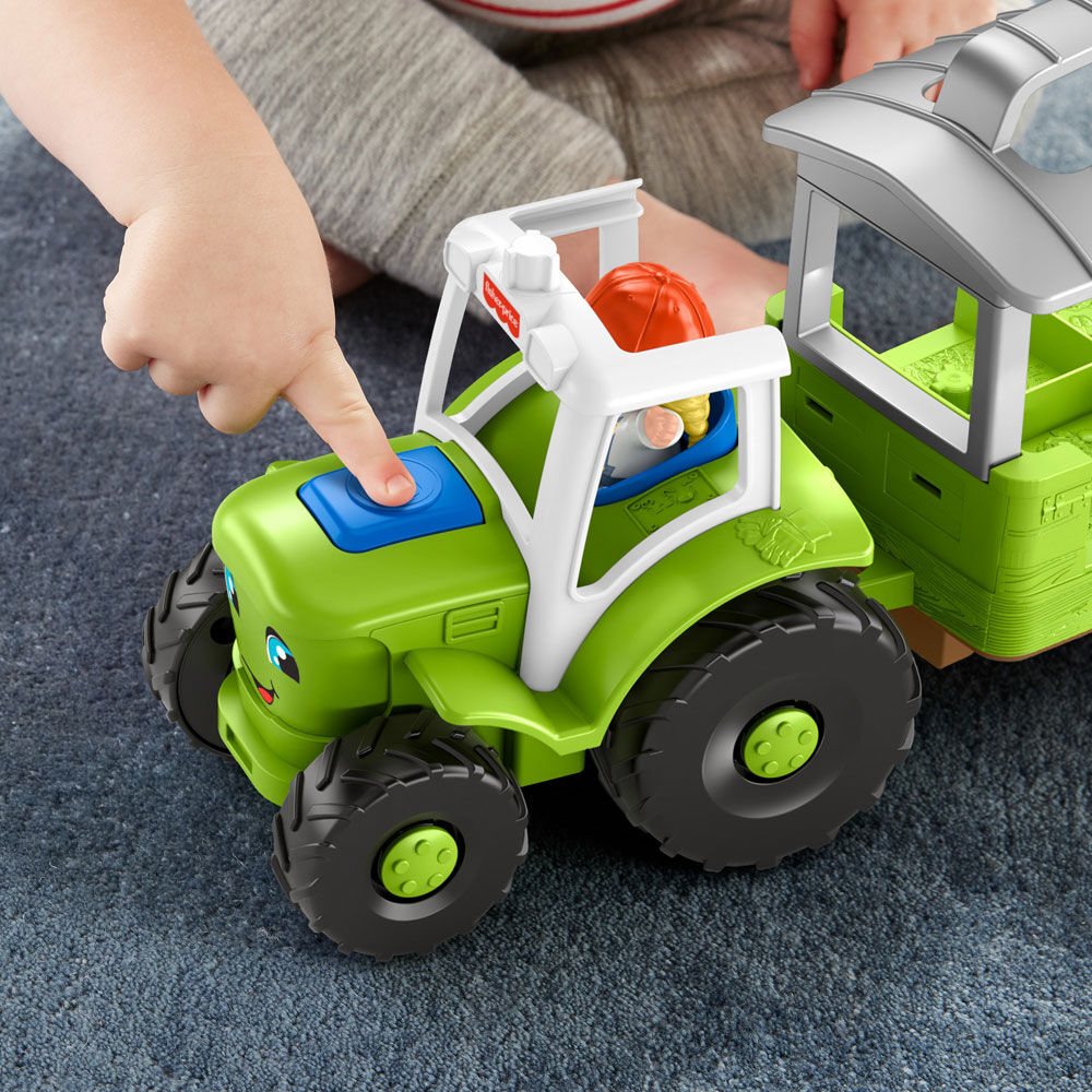 fisher price tractor and animals