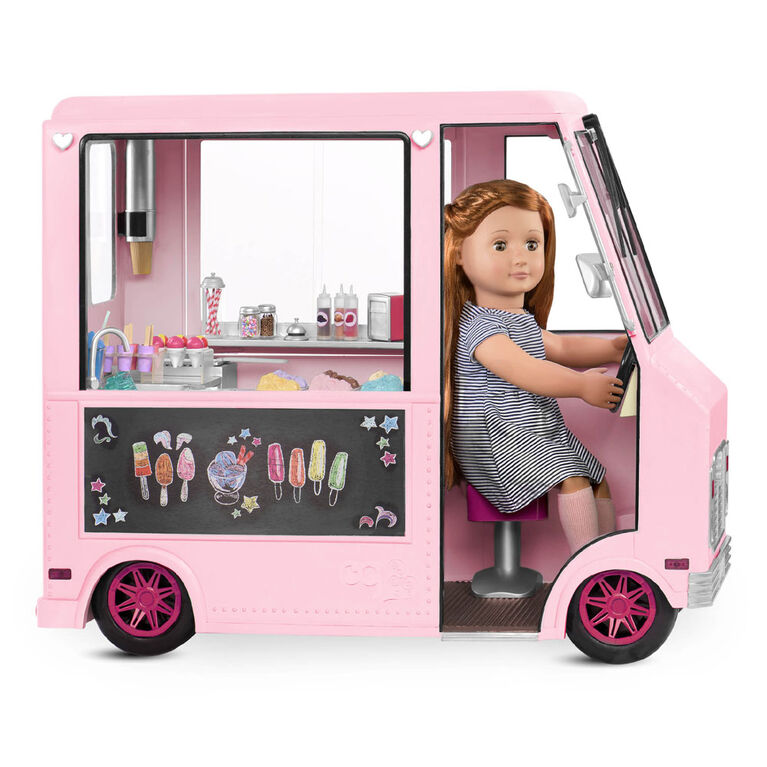 Sweet Stop Ice Cream Truck, Camion de glaces pour poupées - rose