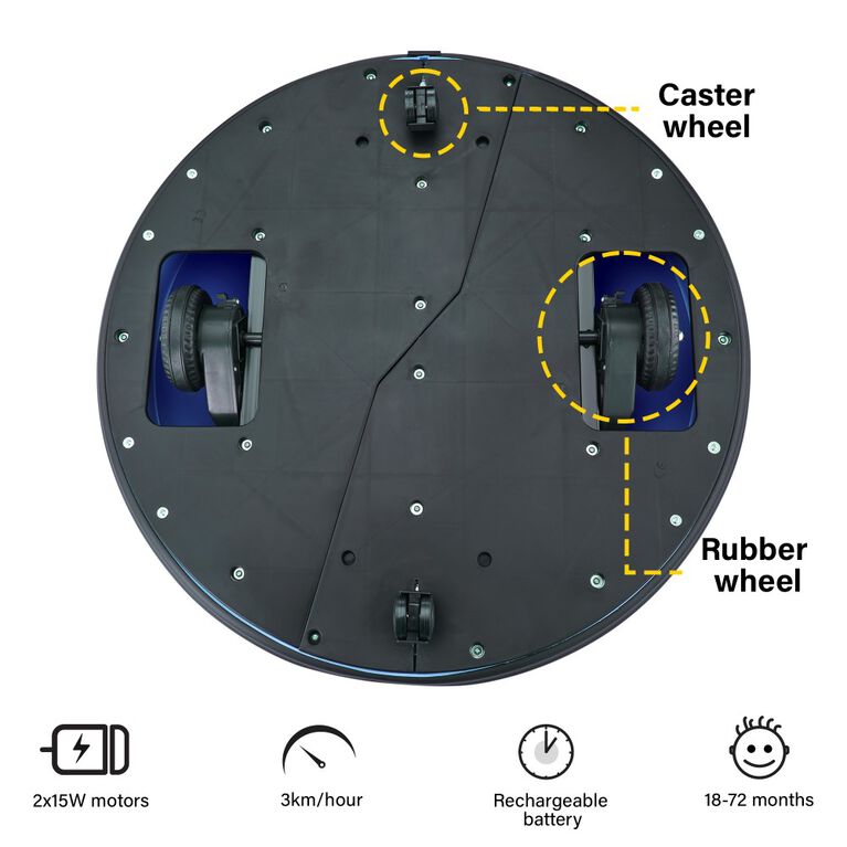 Voltz Toys Round Bumper 360 Rotation with Remote, Blue