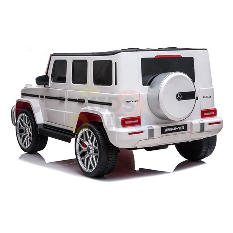 KidsVip 24V Kids & Toddlers Mercedes G Series 4WD Ride on car w/Remote Control - White - English Edition