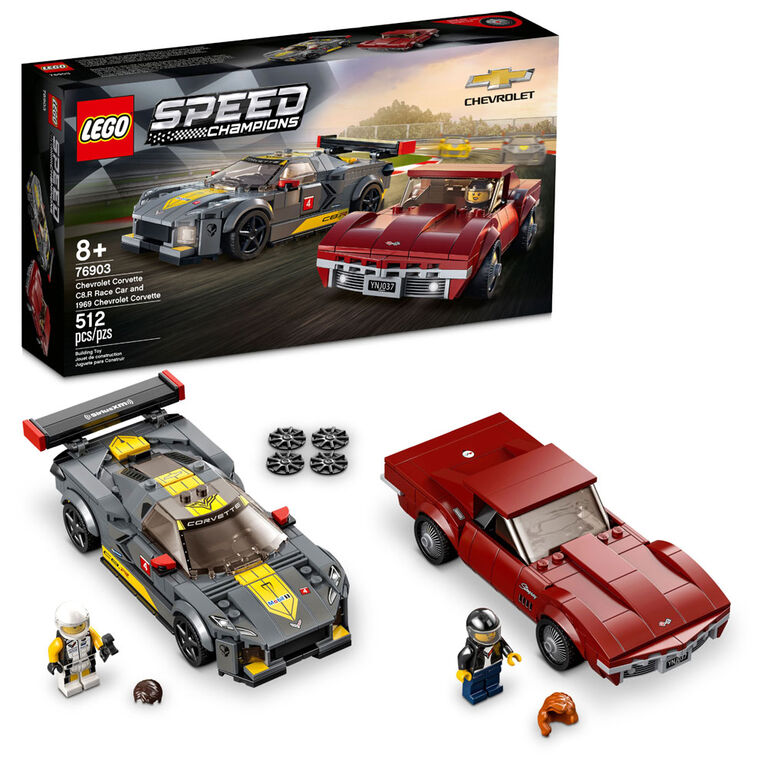Speed Champions Chevrolet Corvette C8.R Race Car and 1968 Chevrolet Corvette 76903 (512 pieces) Lego