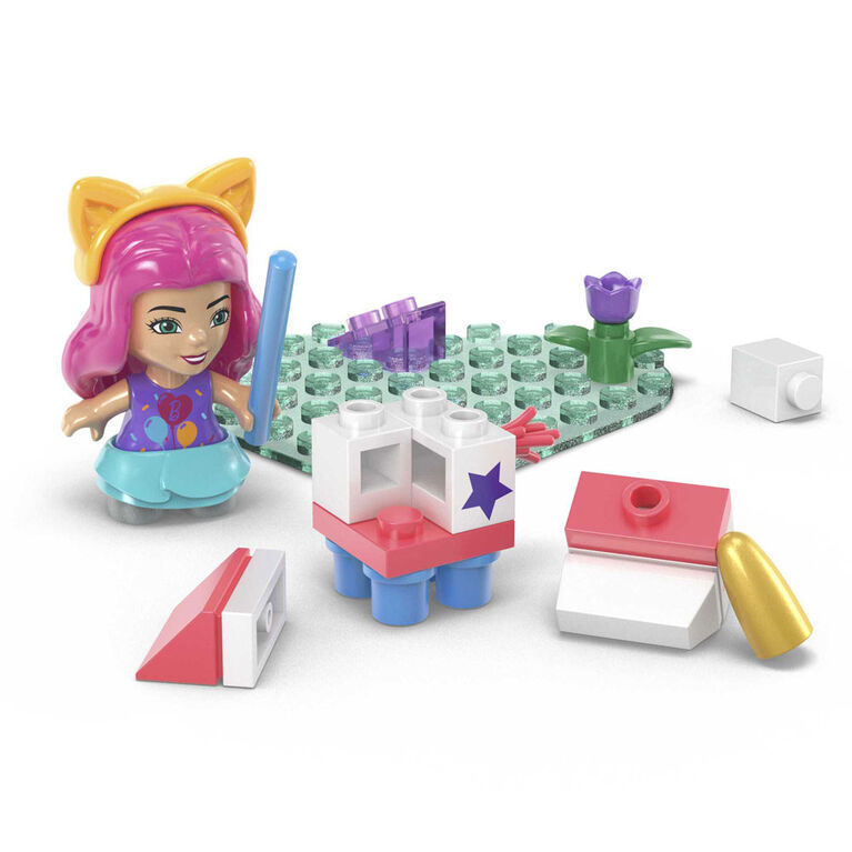 Mega Barbie Color Reveal Reveal Party Building Set with Micro-Doll and Accessories (27 pcs)