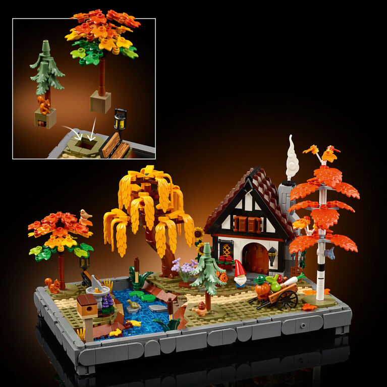 LEGO Icons Le Jardin du Chalet d'Automne, Ensemble de Construction, D&eacute;coration Int&eacute;rieure Personnalisable pour Adultes 11372
